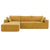 Cairo 4-Seat Modular Wrinkle-Resistant Chenille Sofa in Yellow