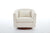 Swivel Accent Chair - Comfy Living Room Chair with Wood Base, Wide Upholstered Seat, Stylish Design