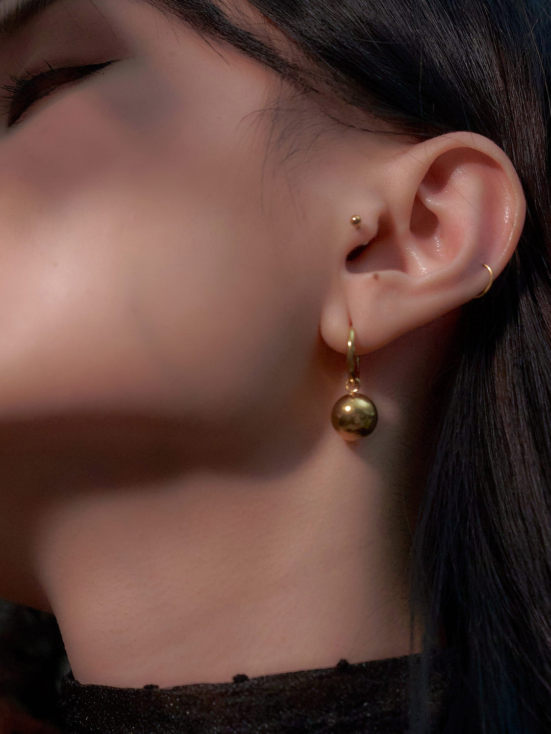 Clara Spherical Gold Hoops