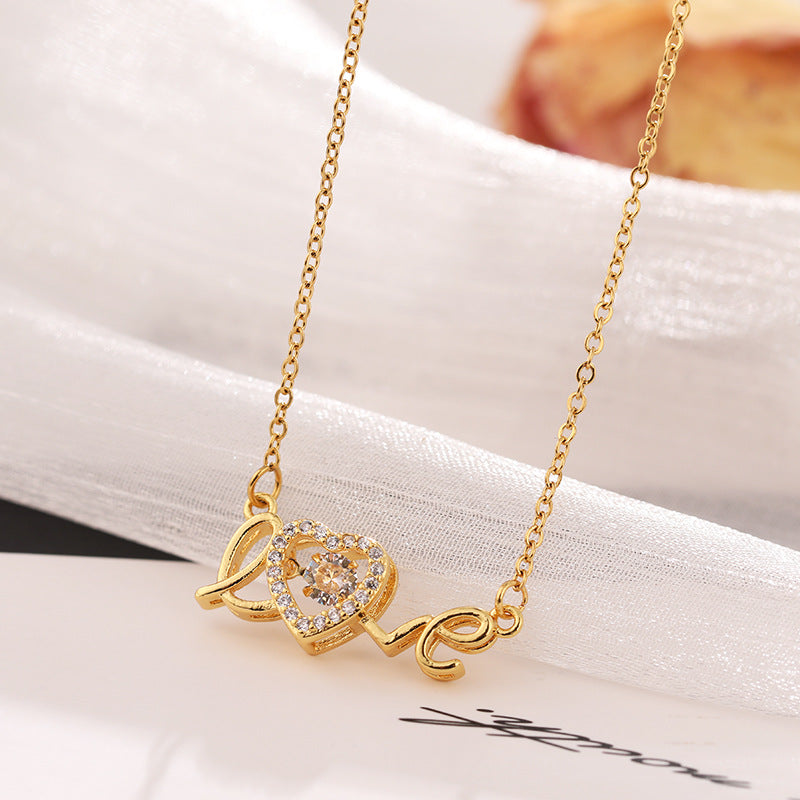 Love Spelled Pendant Necklace