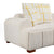 Accra 2-Seat Minimal Corduroy Sofa in Beige