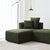 Modern Comfortable 6-Seater Sherpa L-Shaped Sectional Sofa in Green