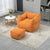 Durable High-Back Bean Bag Chair for Indoor and Outdoor Use in Orange