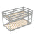 Gray Twin Over Twin Floor Bunk Bed With Low Height Design