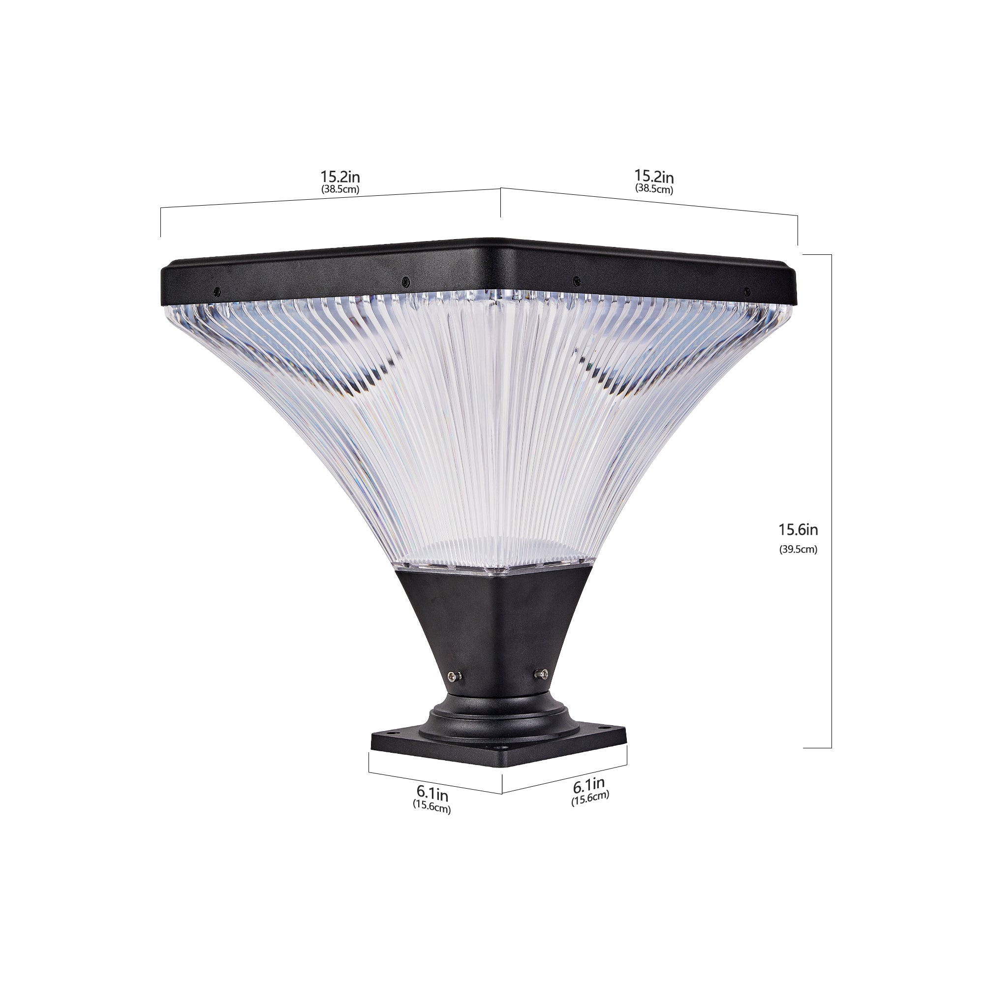 Aestin's Solar Street Lamp Cap with Base