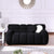 Black Boucle Rolled Arm Marshmallow Sofa