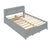 Gray Full Bed with Bookcase, Twin Trundle, and Drawers