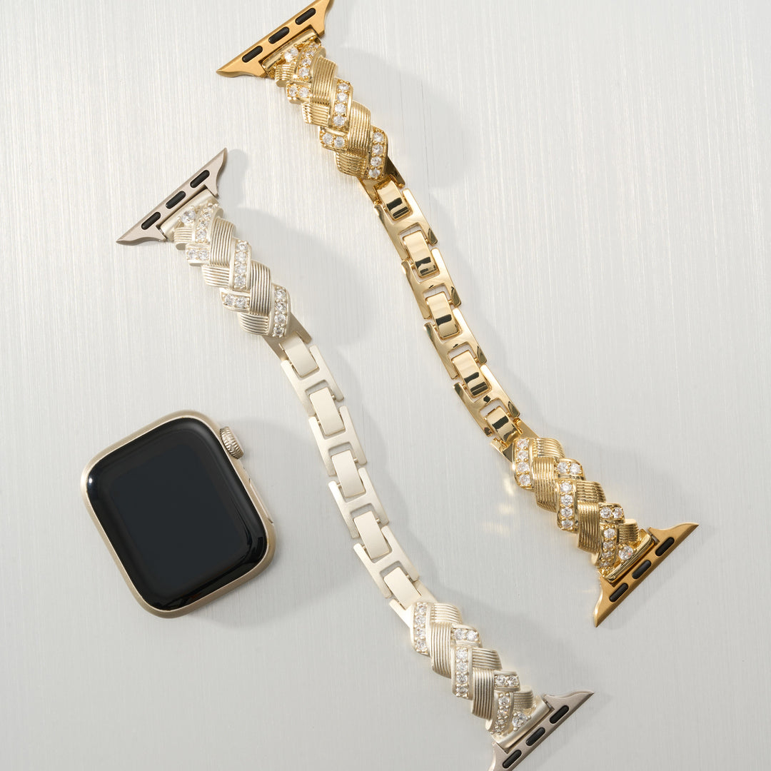 Classic Metal Braided Apple Watch Bands for Women