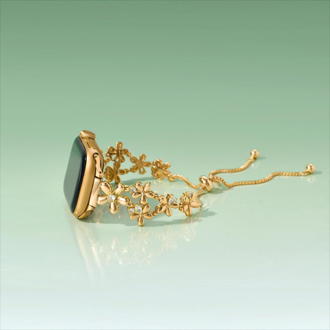 Bold Copper Flower Apple Watch Bands for Women