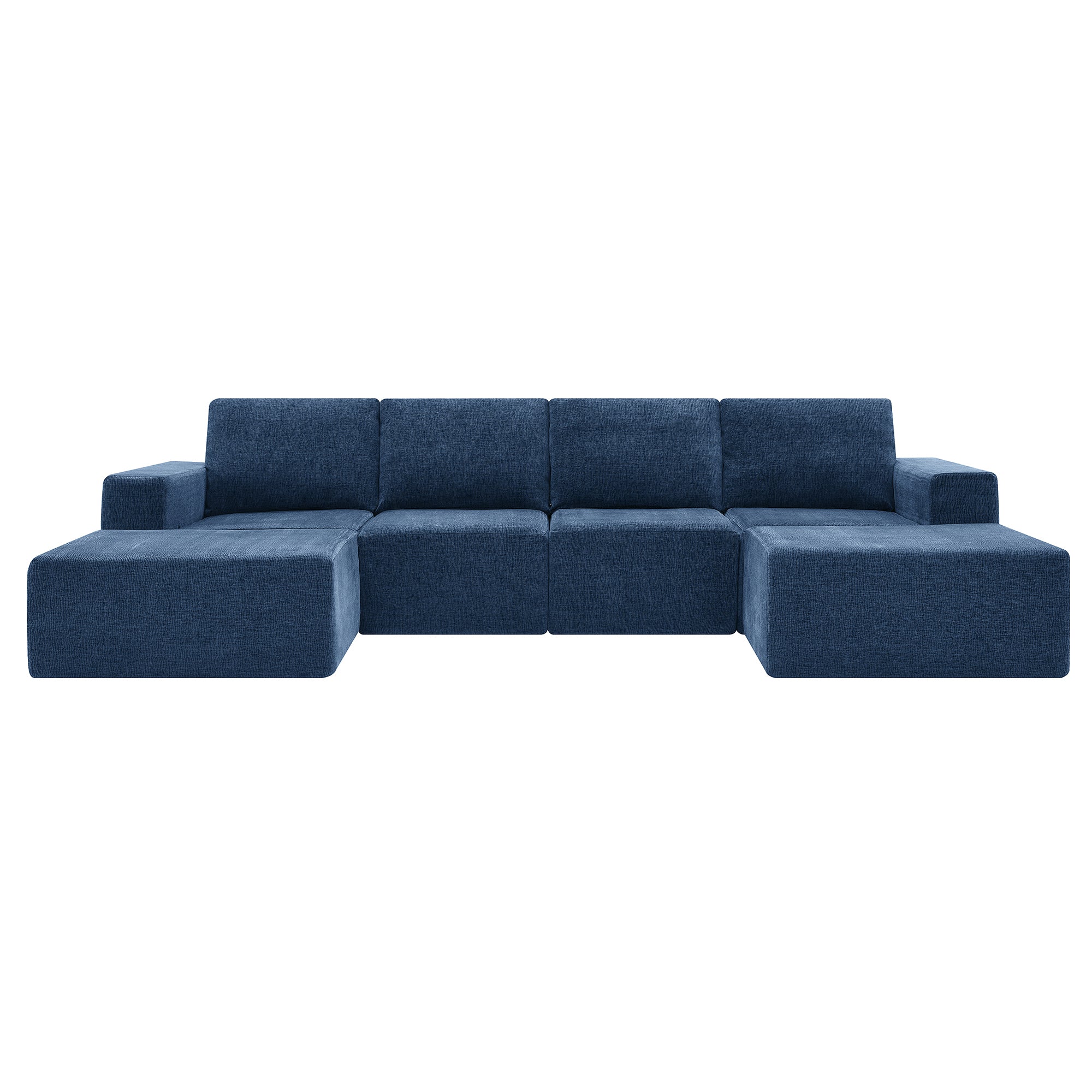 Tangier 6-Seat Modular U-Shaped Sofa in Navy