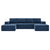 Tangier 6-Seat Modular U-Shaped Sofa in Navy