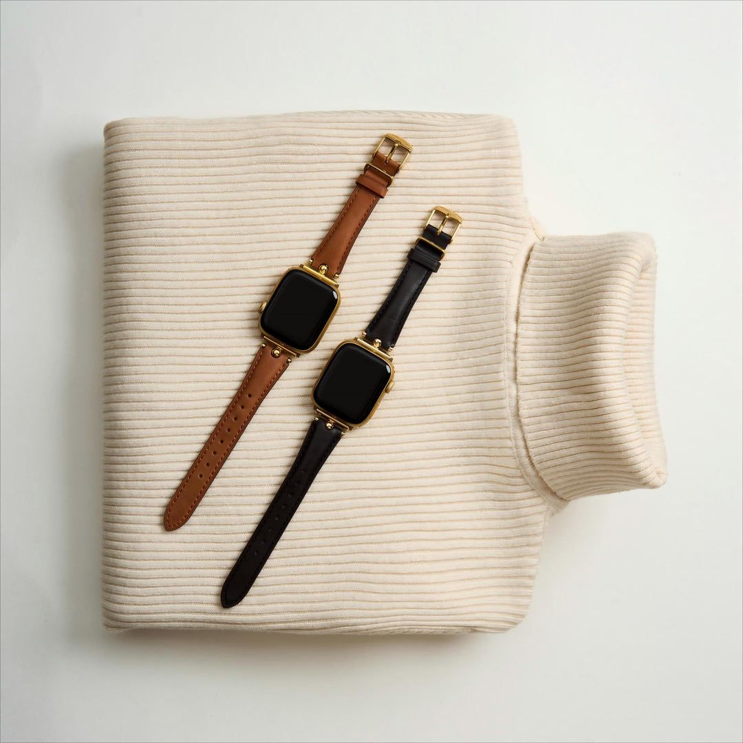 Luxury Genuine Leather Apple Watch Bands for Women