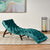 Teal Velvet Tufted Chaise Lounge