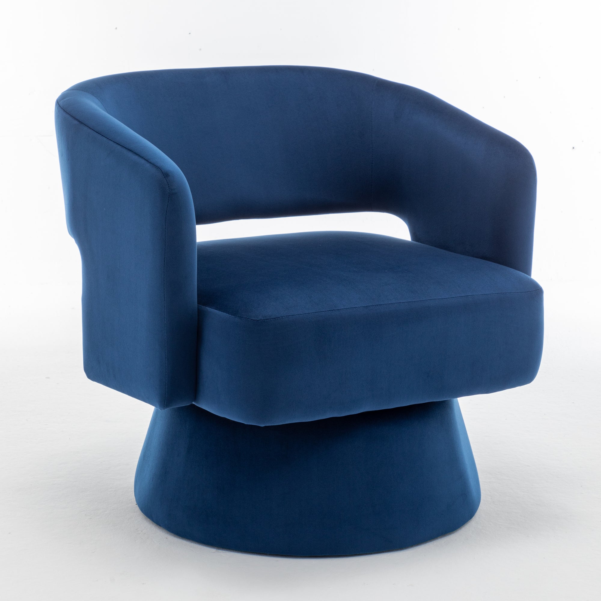 Swivel Barrel Chair, Velvet Accent Armchair - 360° Swivel, Stylish for Living Room/Bedroom, Comfortable Velvet Material