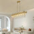 Aestin's Champagne Gold Kitchen Island Crystal Chandelier