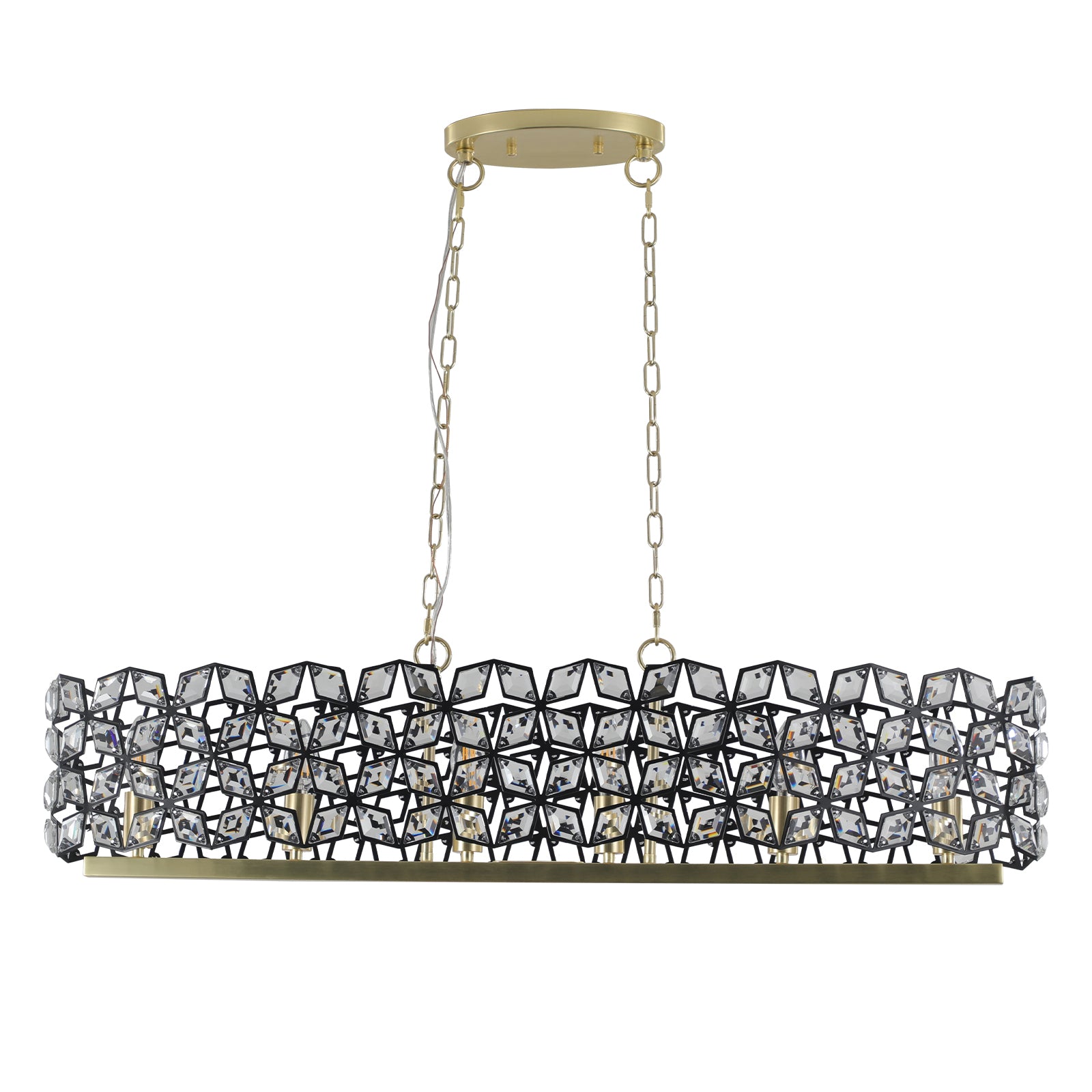 Aestin's Modern Champagne Gold Crystal Ceiling Chandelier