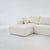 Dakar 4-Seat Minimalist Modular Sofa in White