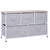 40' L 5 Drawer Horizontal Storage Cube Dresser Unit Organizer With Fabric Bins In Grey