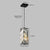 Set of 3 Adjustable Hanging Ceiling Lamps with Crystal Prism Design