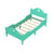 Seasoft Green Twin Macaron Toddler Bed Frame with Safety Rails