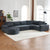 Amalfi Modular Chenille Sectional Sofa in Gray