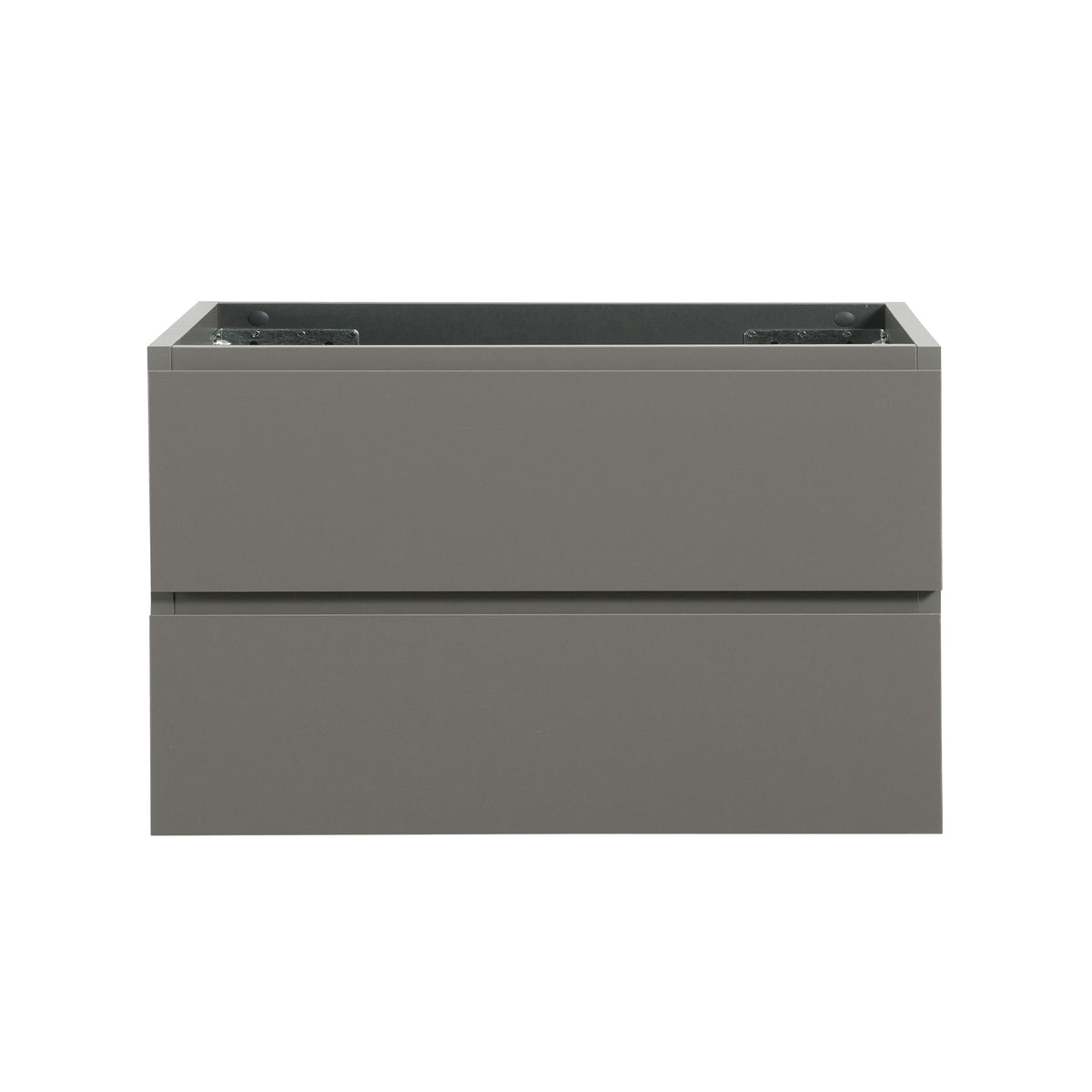 Wall Mount Cabinet Without Basin Alice-36W-102 Gray Color With Two Drawers Pre-Assembled