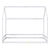 Twin Size Wood House-Shaped Floor Bed with Storage Shelf and Hanger in White