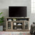 Classic TV Media Stand Modern Entertainment Console for TV Up to 65 Inches With Open Storage Space In Gray Wash