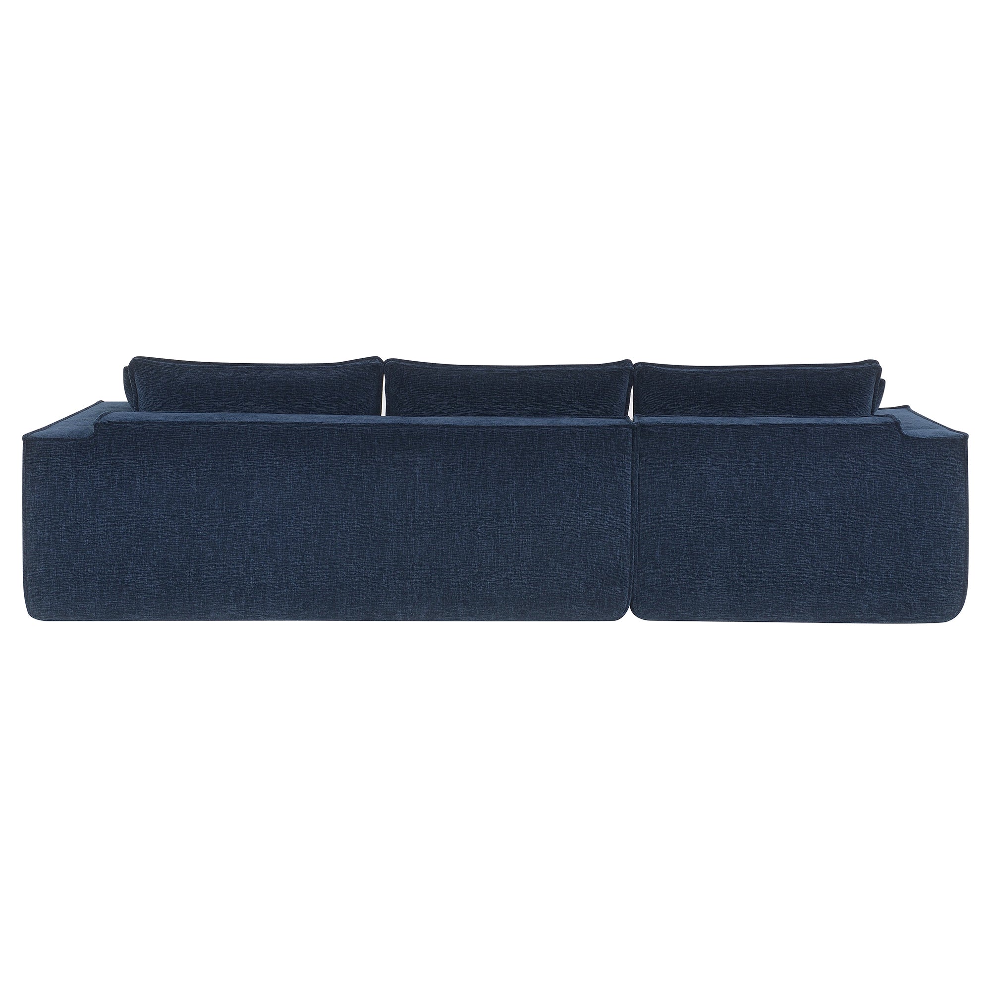 Cairo 4-Seat Modular Wrinkle-Resistant Chenille Sofa in Dark Blue