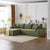 Dakar 4-Seat Minimalist Modular Sofa in Green