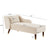 Modern Beige Velvet Chaise Lounge