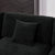 Ababa Chenille L-Shaped Sectional Sofa in Black