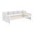 White Twin Daybed with Trundle and Storage Shelves