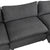 Lisbon Sectional Sofa with Movable Ottoman in Grey