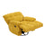 Overstuffed Ergonomic 360 Degree Swivel Rocking Recliner In Yellow