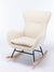 Beige Teddy Fabric Rocking Chair