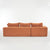 Dakar 4-Seat Minimalist Modular Sofa in Orange