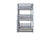 Gray Triple Rubber Wood Bunk Bed with Built-in Ladders and Guardrails