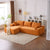 Dakar 4-Seat Minimalist Modular Sofa in Orange