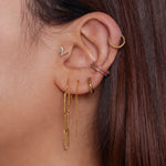 Load image into Gallery viewer, Leila Twisted Rope Hoop Earrings 8mm
