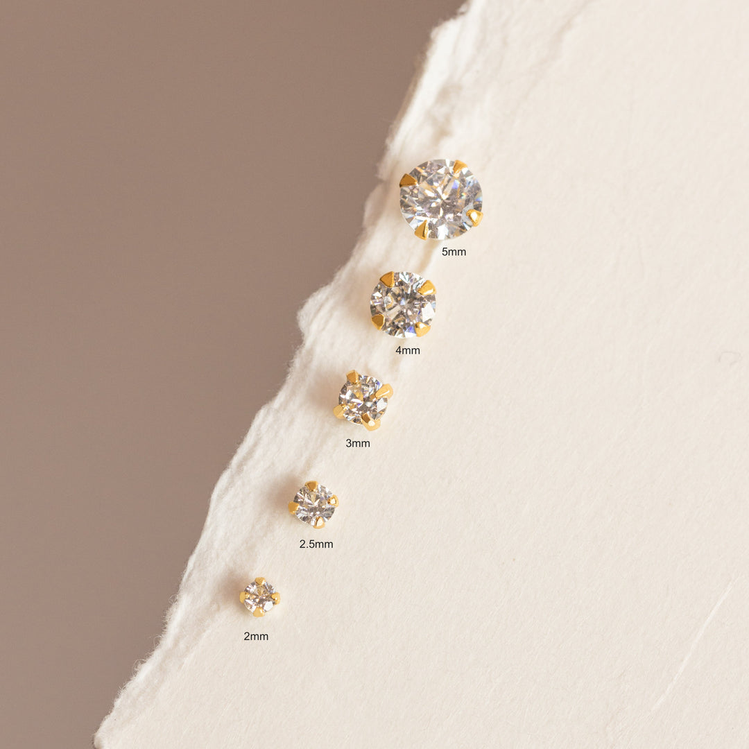 Sloane Sparkling Mini Stud Earrings 2mm