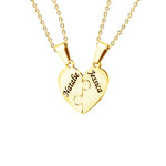 Load image into Gallery viewer, Personalized Family Heart Puzzle Necklace

