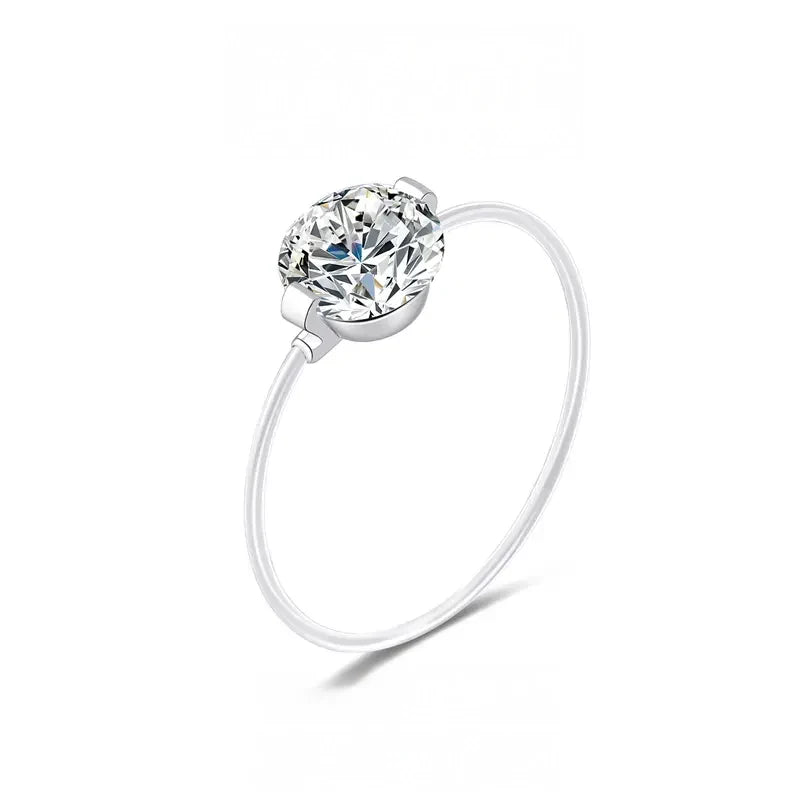 The Aura Float: S925 1-2 Carat Moissanite Illusion Ring