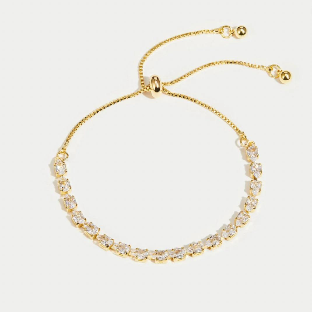 Gold Crystal Bracelet Adjustable Crystal Bracelet