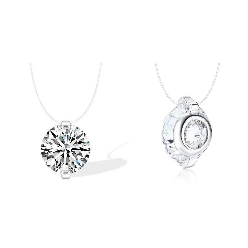 S925 1 3 Carat Moissanite Invisible Necklace