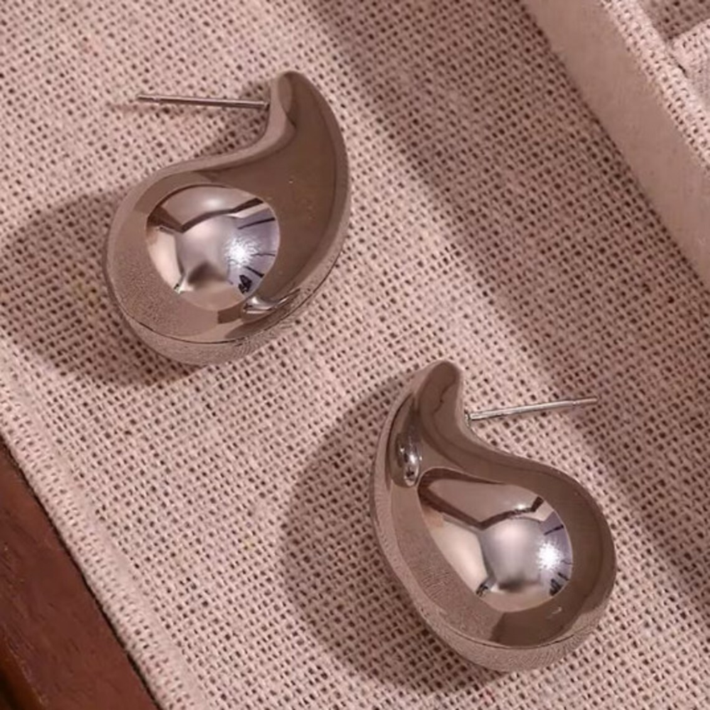 Chunky Waterdrop Earrings Gold Oversized Stud Earrings