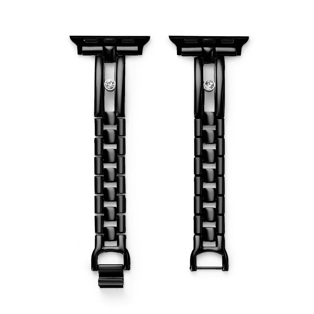 Sleek Metal Rhinestone Apple Watch Bands for Women