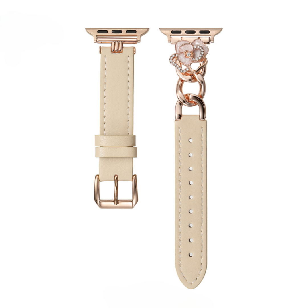 Bold Leather Chain Apple Watch Bands for Women
