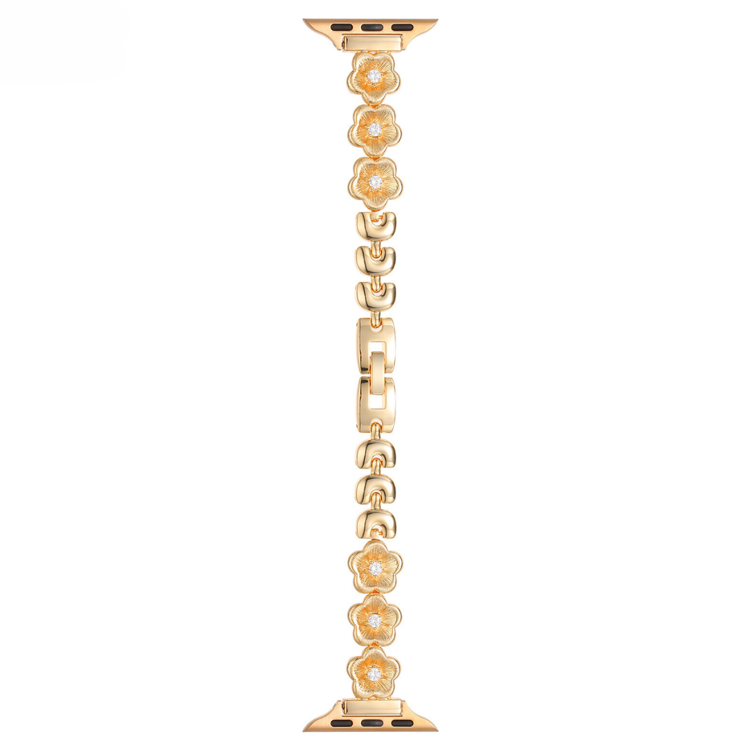 Stylish Copper Floral Apple Watch Bands for Women