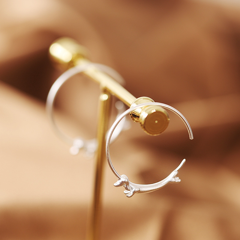 Riham Dachshund Hoop Earrings